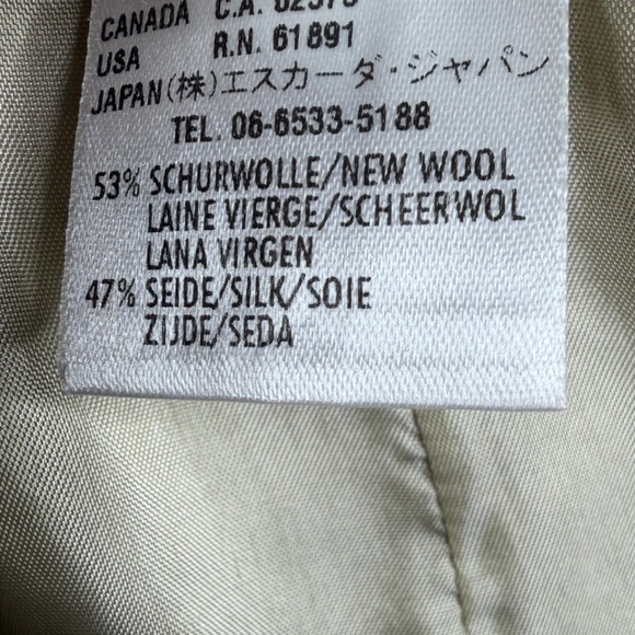 Escada New Wool/Silk Blend Pencil Skirt size 42 Beige - Picture 3 of 8